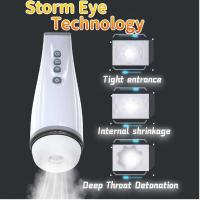 NUEVA taza potente blanca con 10 modos de vibración, masturbador masculino con calefacción de recarga y juguete sexual para adultos con sonido - details 2