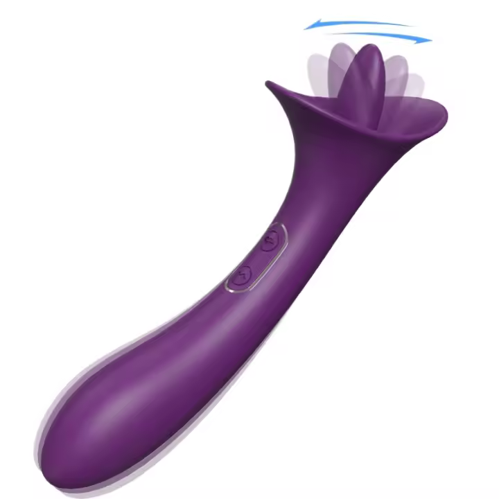 Vibrador de silicona lengua vibrante lengua femenina lamiendo masturbador burlas juguetes sexuales para adultos fuente fabricante suministro - 1