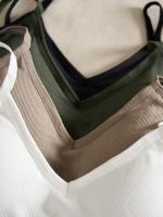 Conjunto De 4 Sujetadores Deportivos De Color Sólido Con Escote En V, Top Corto De Entrenamiento Cruzado Para Correr Y Hacer ejercicio - details 9