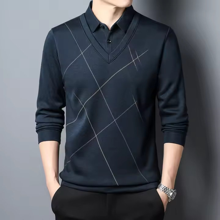 Casumanl Camisetas Gráficas de Moda Casual para Hombres Nueva Colección Otoño 2024 Estilo a Rayas - 1