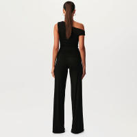 El traje de las mujeres más cómodas de primavera y verano de luz y sexy sin tirantes de corte recortado contracción plisado traje pantalón recto - details 9