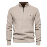 Día del padre 2025 Nuevo Otoño Cárdigans de algodón con cremallera para hombres Moda Casual Social Hombres Suéteres Cuello alto Cálido Invierno Suéter de punto Hombres - details 3