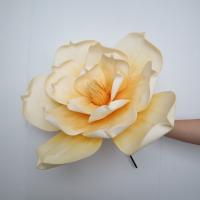 Flor de Magnolia simulada 3D, 30/50CM, flor de simulación de espuma colorida, paisaje de centro comercial, decoración de boda, flor simulada - details 8