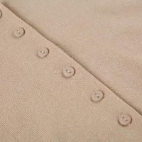 BUNO-minivestido informal liso acampanado para mujer, vestidos de manga corta con cuello de pico y botones, ropa Vintage y2k elegante para mujer - details 15