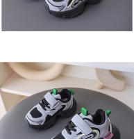 Malla de los niños empalme zapatillas de deporte otoño niños guapo moda papá zapatos niñas medio niños zapatos casuales. - details 8