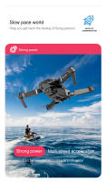 Dron plegable E88PRO fotografía aérea doble cámara quadcopter control remoto aviones E525 / E58 - details 9