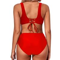 Sexy alta cintura Bikinis 2025 nuevo Halter bañadores mujeres traje de baño femenino bikini set imprimir body verano biquini - details 5
