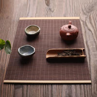 Mantel de Mesa de Bambú Natural Estilo Japonés Almohadilla de Mesita de Té - details 13