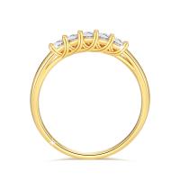 Anillo de Moissanita Oro Dorado 18K AU750 Hecho para Mujeres Joyería de Metal China - details 6