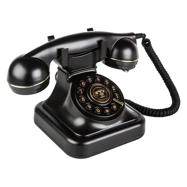 Teléfono Fijo Retro, teléfono fijo Vintage antiguo con campana de Metal clásica, teléfono Retro Para el hogar y la Oficina - 1