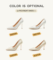 Nuevo estilo chino cabeza puntiaguda tacón delgado solo zapatos de las mujeres hermosa gama alta con vestido de caballo temperamento versátil cheongsam tacones altos - details 1