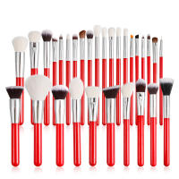 Pinceles de maquillaje de alta calidad al por mayor 30 piezas, juego de maquillaje rojo grande, pelo de animal, pelo de cabra, cepillo - details 11
