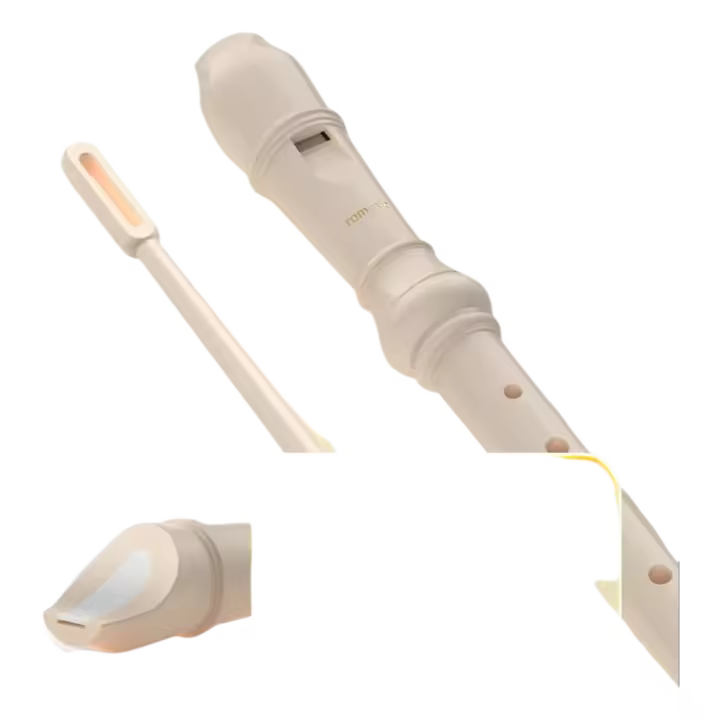 Soprano Recorder Para Niños Principiantes Instrumento De Estilo Aleman Con Tono C 3 Piezas ABS Y Varita De Limpieza Chart De Fingerings - 1