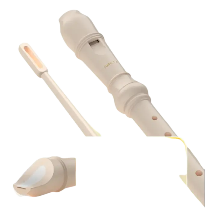 Soprano Recorder Para Niños Principiantes Instrumento De Estilo Aleman Con Tono C 3 Piezas ABS Y Varita De Limpieza Chart De Fingerings - 1