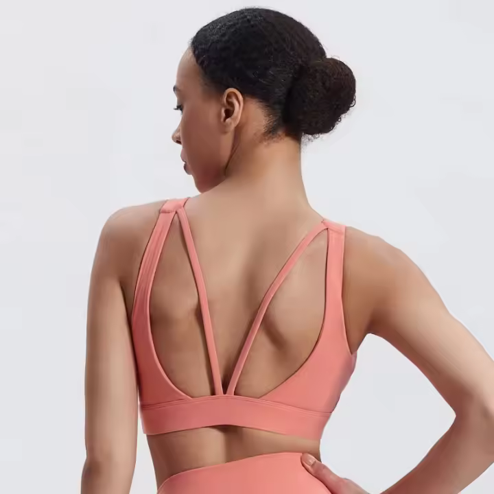 Sujetador deportivo de yoga para mujer de alto impacto, espalda abierta, sin costuras, top deportivo para fitness y entrenamiento - 1