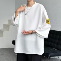 Camiseta sencilla de estilo japonés de Hong Kong para hombre, ropa holgada de manga corta para perder peso, verano - details 3