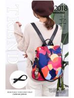 Mochila Multifuncional Antirrobo de Gran Capacidad Estilo Floral Correa de Hombro Arcuada - details 14