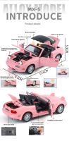 Mazda MX5 Miniatura Modelo de Coche de Aleación Diecast 1:24 Sonido y Luz Puertas Abiertas - details 2