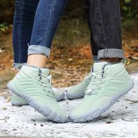 Zapatos descalzos con punta ancha para mujer y hombre, calzado minimalista forrado de piel, suela cero caída, botas de nieve cálidas para caminar al aire libre, Invierno - details 5