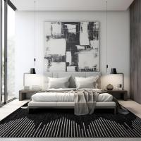 Alfombra de salón bohemia a rayas, resistente a las manchas, para sala de estar, cocina, dormitorio, comedor, oficina en casa - details 41