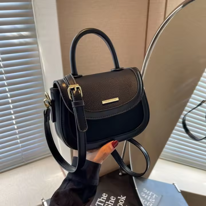 2025 nuevo color contrastante bolsa de las mujeres versátil pequeño bolso cuadrado de moda y simple hombro mensajero nuevo viajero bolsa de las mujeres - 1