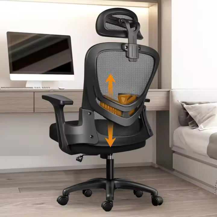 Soporte Lumbar, Función Basculante, Reposacabezas Ajustable, Reposabrazos y Altura Ajustables, Asiento - 1
