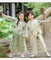 Conjunto nacional antiguo Hanfu para niños, nuevo disfraz de rendimiento de alta gama Tang chino para niñas de estilo primavera y otoño - details 10
