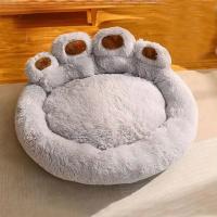 Cama de perro de lujo pata en forma de felpa perro estera, cama para mascotas para perros pequeños medianos y grandes, suministros gatito, perro mascota calmante cama, estera lavable - details 7