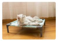 Hamaca desmontable para perro con alfombrilla lavable, cómoda cama elevada a prueba de humedad con fondo antideslizante, rectangular - details 12