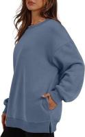 Sudadera holgada de manga larga con cuello redondo para mujer - details 45