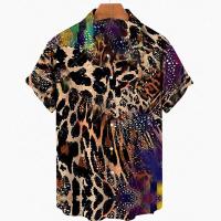 Camisas de Verano de Manga Corta Estilo Surfista, Talla Grande, Tatuaje de Animal, Moda Hawaiiana, Playa, 2024 - details 4
