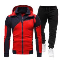 Conjunto deportivo informal para hombre, Sudadera con capucha y pantalones de cintura elástica, 2 piezas - details 5