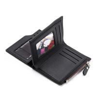 Cartera informal para hombre, billetera pequeña de cuero pu, plegable, con cremallera, de lujo, para negocios - details 7