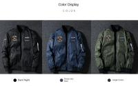 Chaqueta de piloto de la Fuerza Aérea para hombre, traje de béisbol de otoño/invierno, marca de moda, doble cara, grueso, grande - details 3