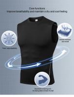 1 unidad. Chaleco para hombre, camiseta para correr, camisetas de fútbol para niños, Jersey para hombre, ropa deportiva para correr para hombre, ropa superior de compresión de secado rápido para Fitness - details 2