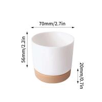Plástico blanco uso interior, mini macetero floral con agujeros de drenaje jugoso o cactus, para plantas, ETA - details 1