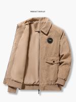 Chaqueta Casual de Corduroy para Hombres A Prueba de Viento, Cierre de Cremallera, Forro de Poliéster, Ligera para Primavera/Verano 21 - details 5