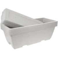 4 Pieces Window Box Planter Rectangular Pots Container Garden Flower Plant Pot for Home Decor Porch Patio Windowsill Yard