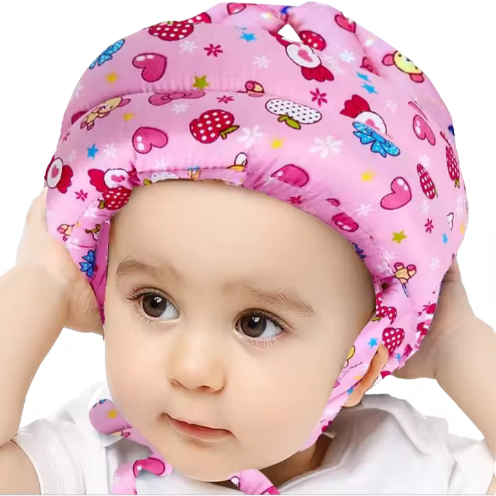 Protección para la cabeza del bebé, sombreros de protección infantil, casco antigolpes para bebé, protector de cabeza para niños que aprenden a caminar (rosa) - 1