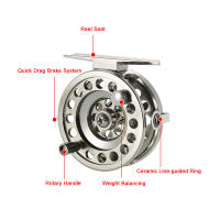 Carrete de aleación de aluminio para diestros, carretes lisos de mosca de hielo, accesorios de pesca - details 2