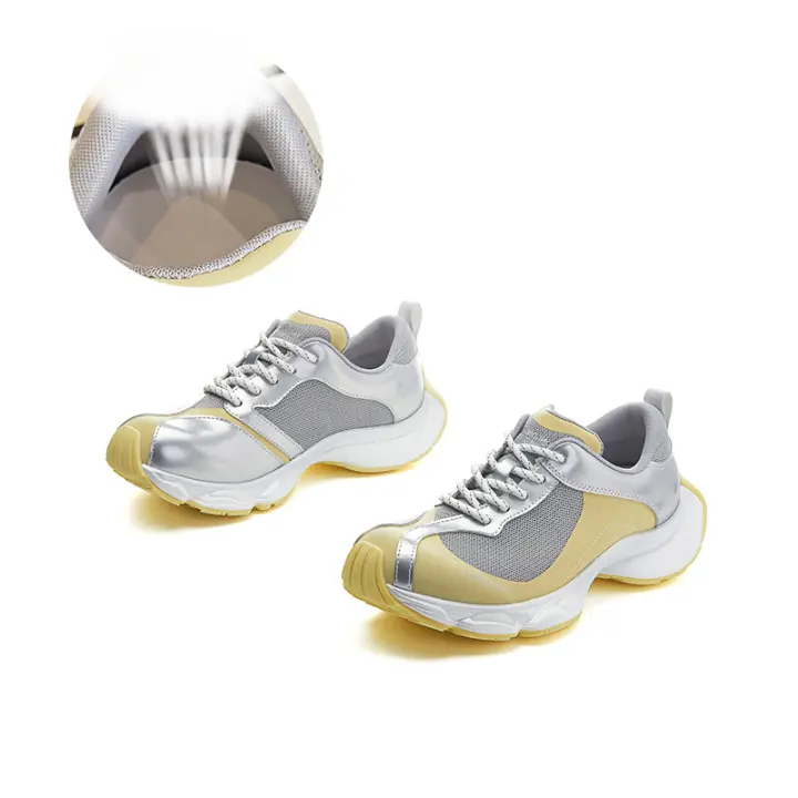 Zapatos de Hombre Versátiles y Tendenciales Zapatillas de Moda para Mujer con Suela Transpirable y Altura Aumentada - 1