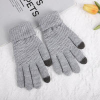 Guantes de invierno de jacquard para mujer, guantes cálidos para andar en bicicleta, correr, conducir, hacer senderismo - details 2