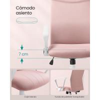 Silla ergonómica para Sala de Reuniones, Asiento Giratorio, Asiento Acolchado, Regulable en Altura e inclinable, Capacidad de Carga 120 kg, Negro - details 28