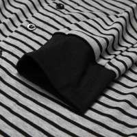 Pijama Para Hombre Con Rayas Camiseta De Cuello Redondo Manga Larga Cómodo Y Casual Ideal Para El Hogar Tallas S-3XL - details 14