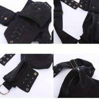 1 pieza de estilo Punk para hombre y mujer, cubierta de riñón negra Simple, soporte para teléfono móvil, tarjetas y llaves, bolsa Vie para ciclismo para hombre y mujer - details 4