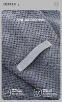 Secado rápido extra grande de microfibra con banda elástica, turbante suave ultra absorbente del abrigo de la toalla del pelo - details 6