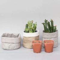 Cesta de lámpara de tela lavable de papel kraft Retro, cubierta de cesta de flores, portalápices, artículos para el hogar para maquillaje de escritorio - details 16