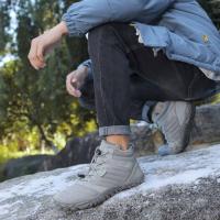 Zapatos descalzos con punta ancha para mujer y hombre, calzado minimalista forrado de piel, suela cero caída, botas de nieve cálidas para caminar al aire libre, Invierno - details 17