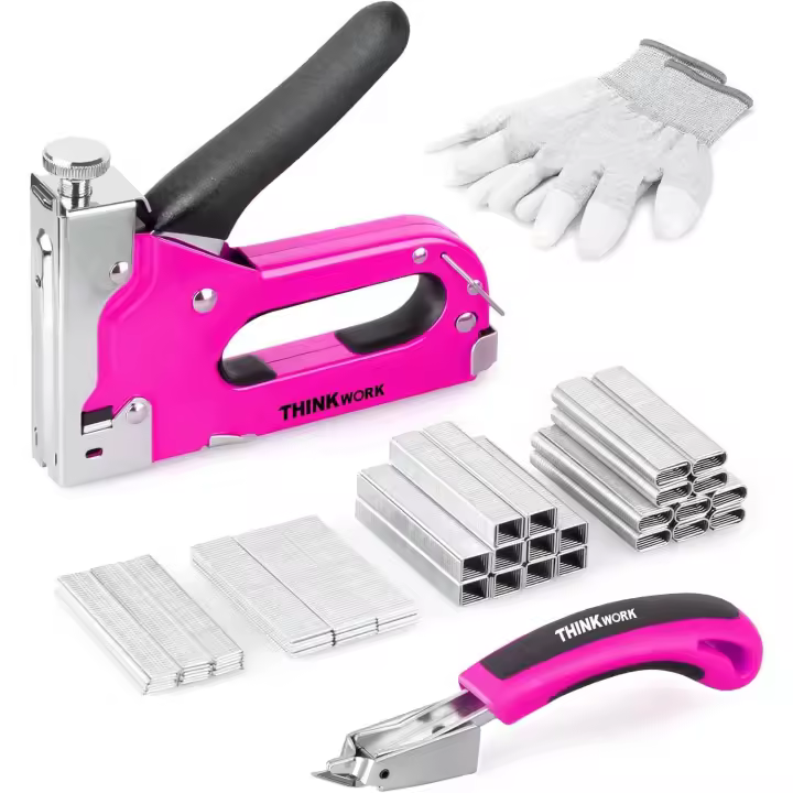 Grapadora para Tapicería, Juego de 3000 Grapas Para Techos, Muebles, Herramienta Ideal Para Trabajos - 1