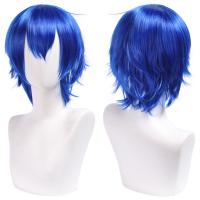 Pelucas sintéticas rectas cortas universales, extensión de cabello falso, peluca colorida para Cosplay, pelucas de fiesta de Anime rojas en capas, juego de rol - details 12